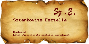 Sztankovits Esztella névjegykártya